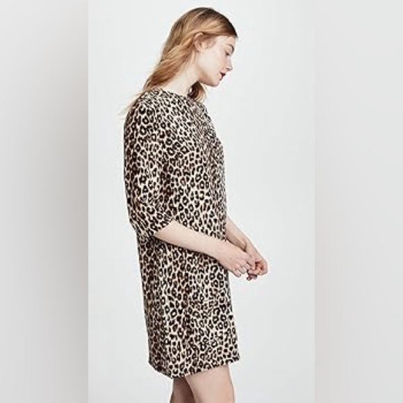 Equipment Audrey100% silk cheeta/ animal print dress with pockets - Picture 2 of 6